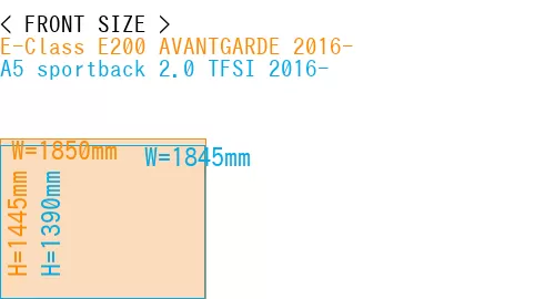 #E-Class E200 AVANTGARDE 2016- + A5 sportback 2.0 TFSI 2016-